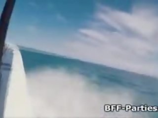 Banging Four super Teens In Bikini On A Boat