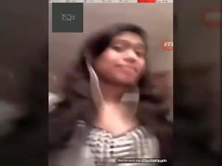 Indický dospívající vysoká škola mladý žena na vid volání - wowmoyback