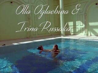 Olla Oglaebina and Stefanie Moon – alluring Nude Girls in the Pool