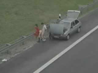 Veřejné špinavý video s šlapka na silnice mov