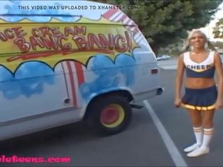 Icecreampie Truck Blond Pigtailed Cheepleader: Free dirty clip f3