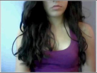 Groovy mignonne filles brunette agrafe webcam ado