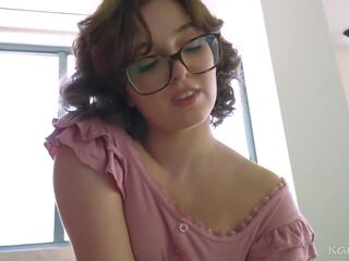 Swell Nerdy Teen Takes a Break from Homework with Her Stepdad's Big member