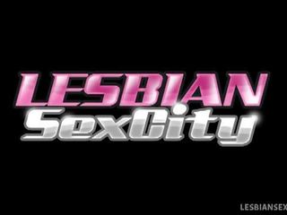 Lesbian sex City: Lilly Banks and Sara Luvv in intense oral pleasure