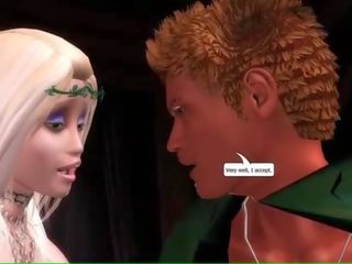 Captivating animated elf with huge melons