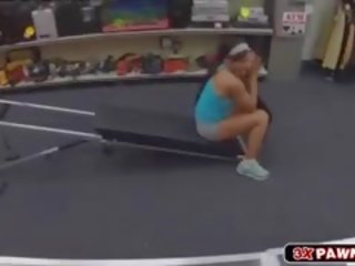 Muscular Chick Spreads Eagle For Cash And For The Camera