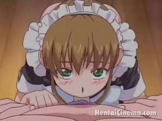 Irresistible Hentai Maid Sucking A Massive Dork On Her