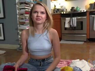 Coco Lovelock jerks off Mr. POV in this point of view hand job mov called The Sluttiest Babysitter!