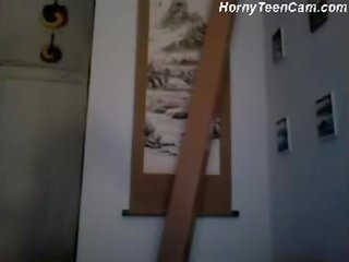Adolescenziale fatto in casa trio su webcam
