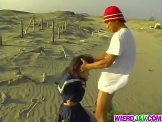 Hardcore x rated video on the beach