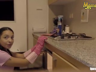 Petite Latina Maid Cleans The Kitchen And My Big cock adult video vids