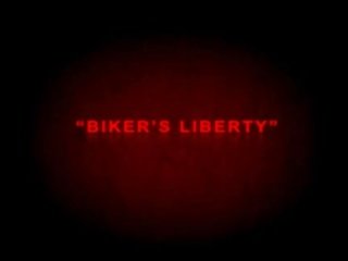 Biker\'s Liberty. Unshaved juvenile Jackoff