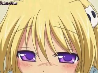 Tynn anime blond tar stor kuk