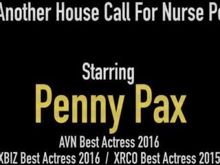 Marvelous Busty Latex Nurse Penny Pax Cures Hard Cock-itus by Milking a Dick!