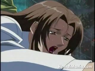 Erotic Manga Sweetie Getting Small Pussy Licked By A Monster`s Long Tongue