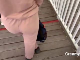 I barely had time to swallow magnificent cum&excl; Risky public adult movie on ferris wheel - CreamySofy