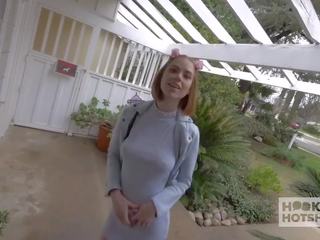 Red Head Teen Hooks Up with stripling for Brutal sex movie