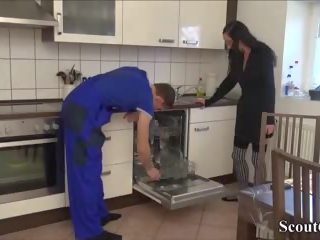 18yo German Teen Stella Fuck the Worker to Pay the.