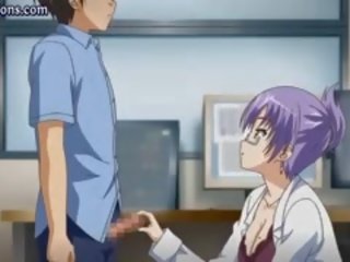 Anime menggosok yang putz dengan beliau payu dara