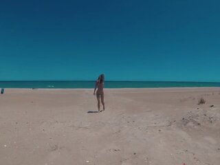 I'm nude on Playa del Pouet in Valencia - Sasha Bikeyeva